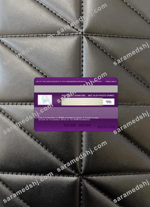 Angola Bank Economio Visa debit photolook back